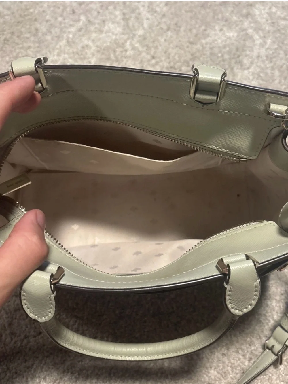 kate spade Olive Green Saffiano Leather Satchel